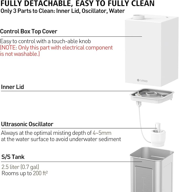 Stainless Steel Humidifier, Cool Mist Humidifiers - Image 3