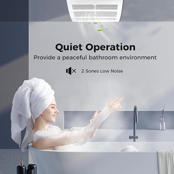 COSTWAY 200 CFM Bathroom Exhaust Fan, Ceiling Mount Exhaust Ventilation Fan - Image 4