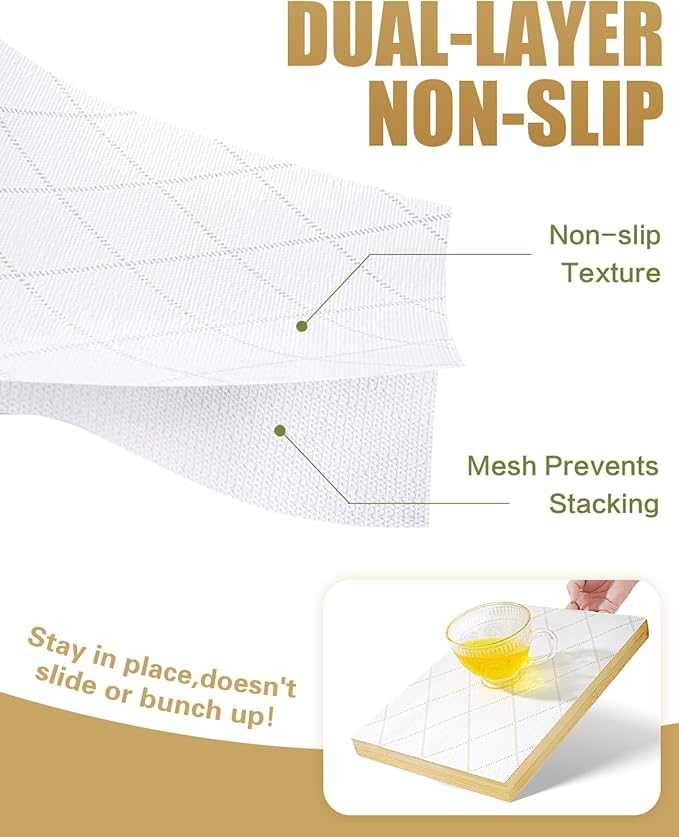 Shelf Liners for Kitchen Cabinets Non-Adhesive, Non-Slip Thickened Shelf Paper - Image 2