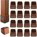 16pcs Square Chair Leg Floor Protectors, Felt Pads Chair Leg Protectors by BAIPOK