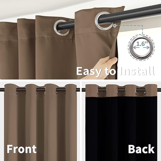 BGment Total Thermal Insulated 100% Blackout Curtains - Image 7