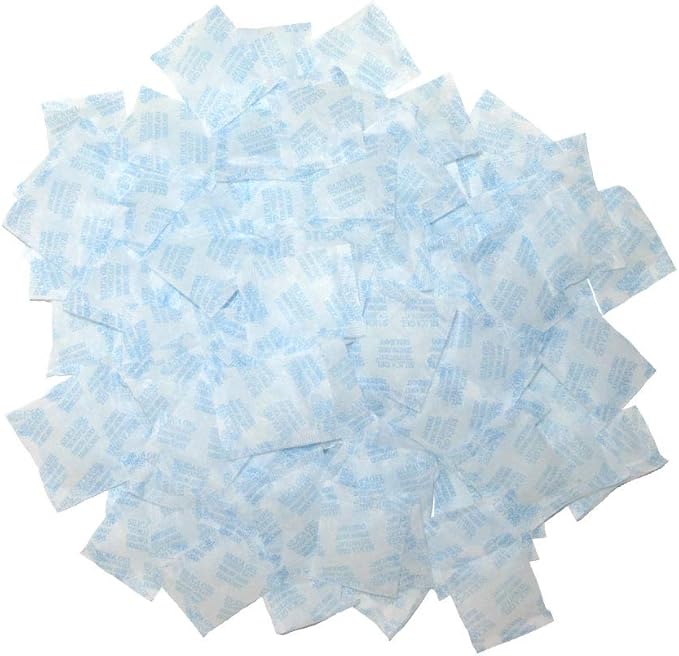 Silica Gel Packs 100 Packets 2 Gram Desiccant Moisture Absorber Oil Resistant by Sohler