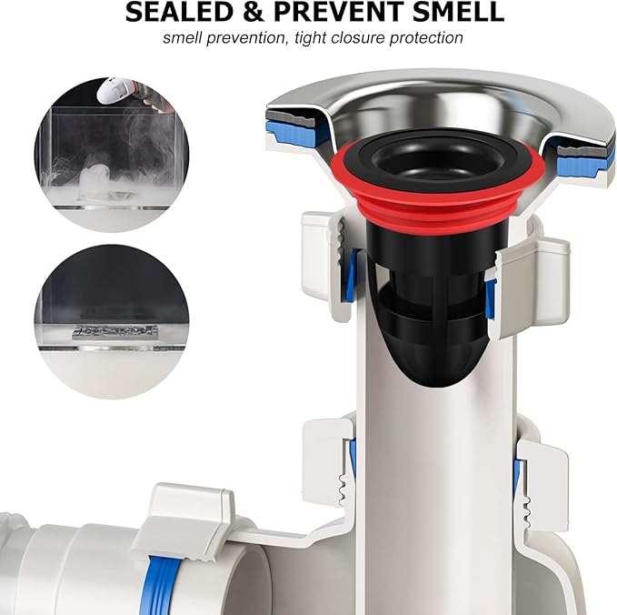 IMIKEYA Odor-Proof Shower Drain Plug, Fits 1.5''-2'' ID Sewers, and Pipes - Image 6