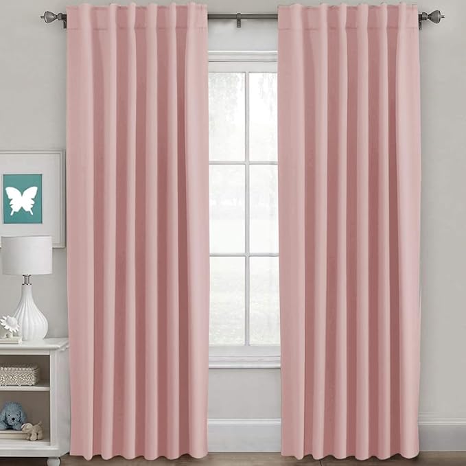 H.VERSAILTEX Baby Pink Blackout Curtains by HVERSAILTEX