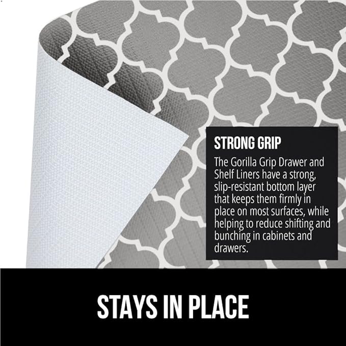 GORILLA GRIP DripGuard Shelf Liner, Non-Adhesive Drawer and Kitchen Cabinet - Image 3