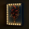 Dried Flowers Shadow Box with LED Light Dimmable Changeable Pictures Display by LuxRound