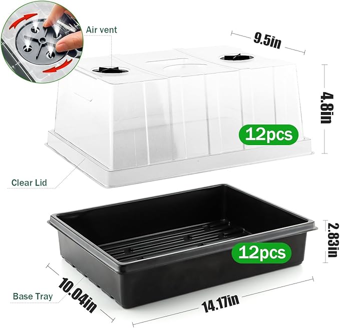 12-Pack Seed Starter Trays - Image 2