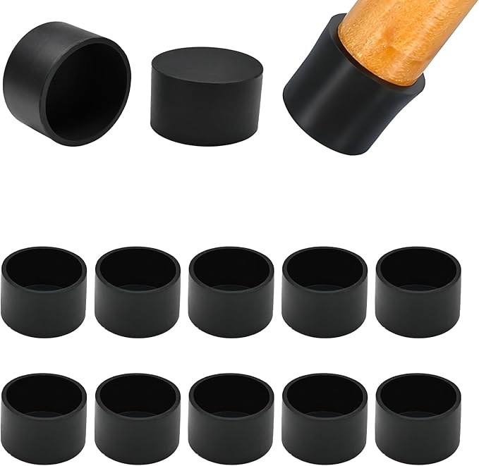 1-7/16" Silicone Chair Leg Floor Protectors, Rubber Chair Leg Caps, Non-Slip by EASYEAH