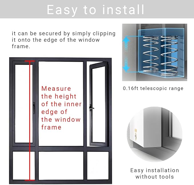 Vertical Window Exhaust Fan for Sliding Windows, Retractable Window Exhaust Fan - Image 2