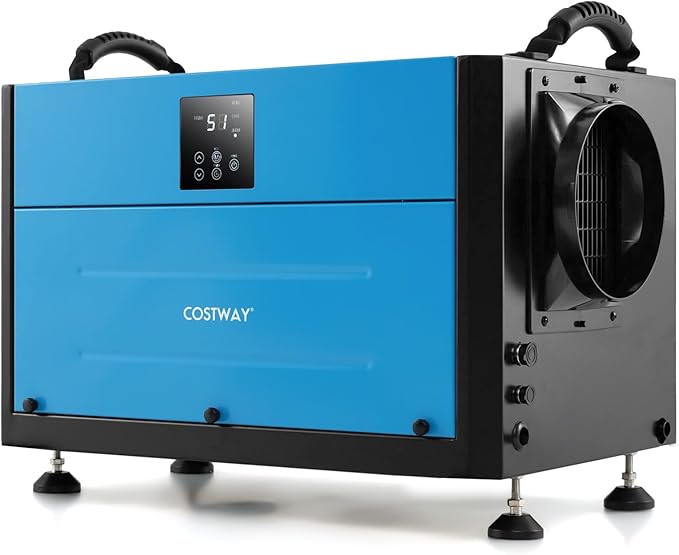 COSTWAY 192 PPD Commercial Dehumidifier, 2600 Sq.Ft Crawl Space Dehumidifier by COSTWAY