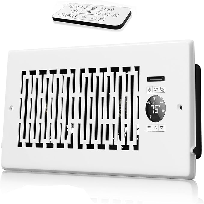 10-Speed Register Booster Fan Fits 4"x10", Smart Vents Thermostat and Remote by MOTCTQVD