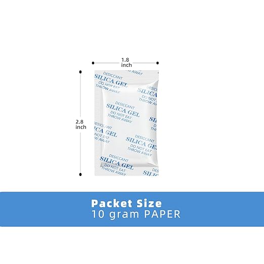 Silica Gel Packets, 10 Gram 50 Packs Dessicant Packets - Image 2