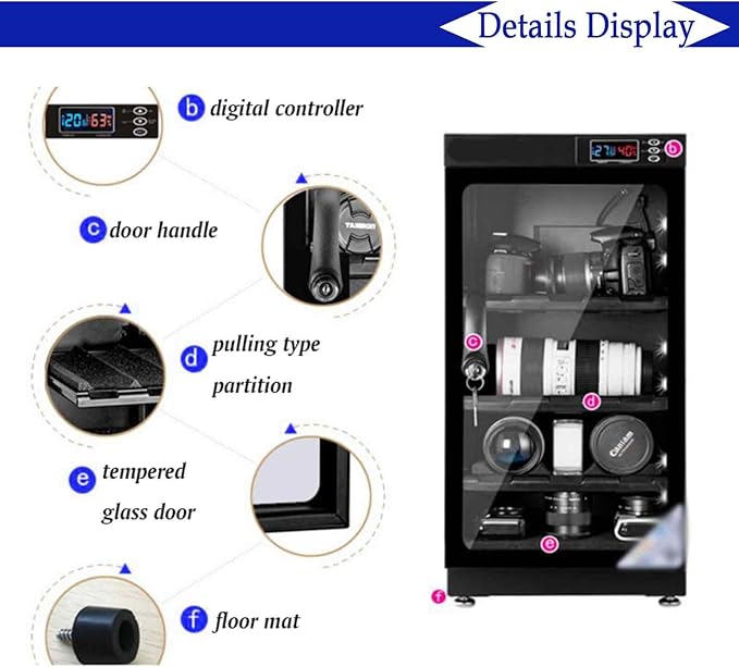 Electronic Dry Cabinet 50L, 4 Layers Camera Storage Cabinet, Digital - Image 5
