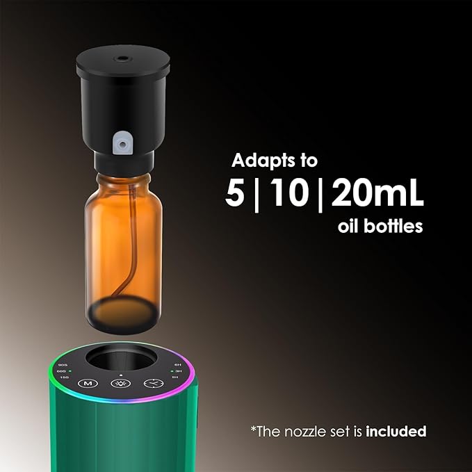 Waterless Essential Oil Diffuser, Battery Powered Mini Scent Air Machine - Image 3