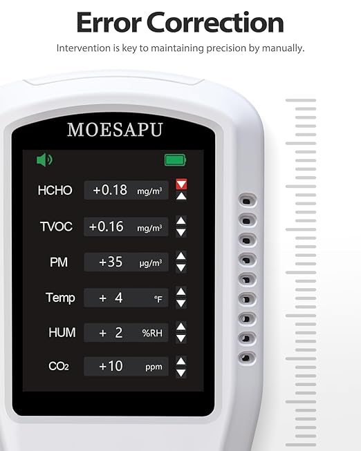 9-in-1 Air Quality Monitor, HCHO TVOC CO2 PM10 PM2.5 PM1.0 Detector, - Image 8