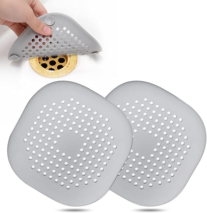 Hair Drain Catcher, Square Drain Cover by Bovinde