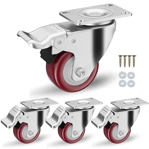 2" Heavy Duty Plate Casters by CLOATFET
