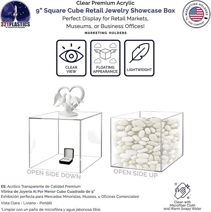 Marketing Holders 9 Inch Acrylic Display Riser Box - Image 3
