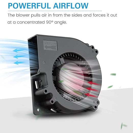 GDSTIME 120mm Blower Fan, AC 110V 220V DC 12V Powered Fan - Image 5