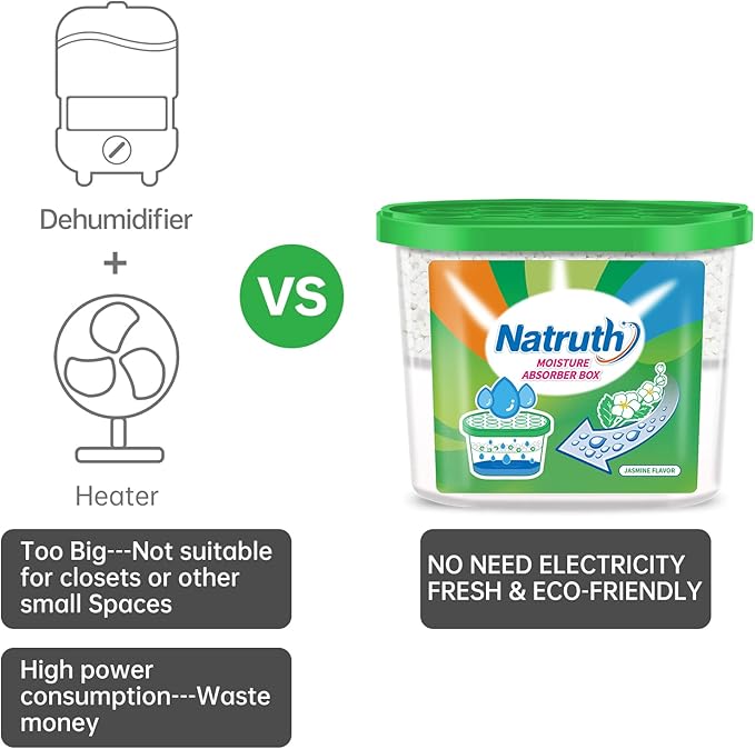 NATRUTH Moisture Absorber boxes, Jasmine 800ml*12.5OZ Closet Dehumidifier - Image 3