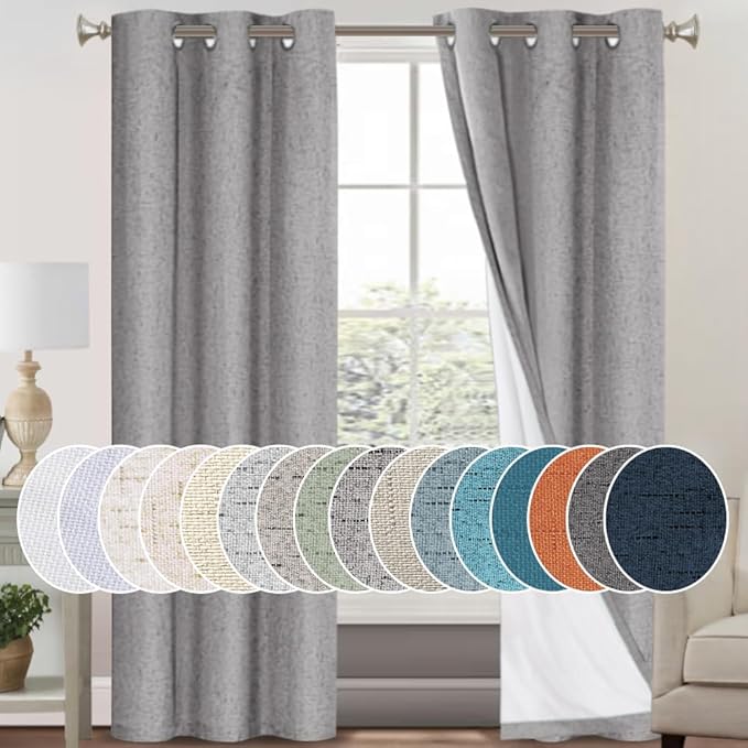 PrinceDeco 100% Blackout Curtains 84 inches Long by PrinceDeco