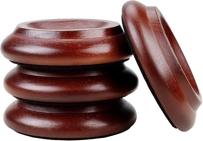 4 Pcs Solid Wood Upright Piano Caster Cups, Furniture Caster Cups, HilerPunk - Image 5
