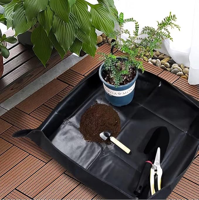 BIUWING 2PCS Indoor Plant Transplanting Repotting Mat Foldable Garden Work - Image 5