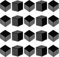 10Pcs 1" Square Chair Leg Caps, 25 x 25mm by Bonsicoky