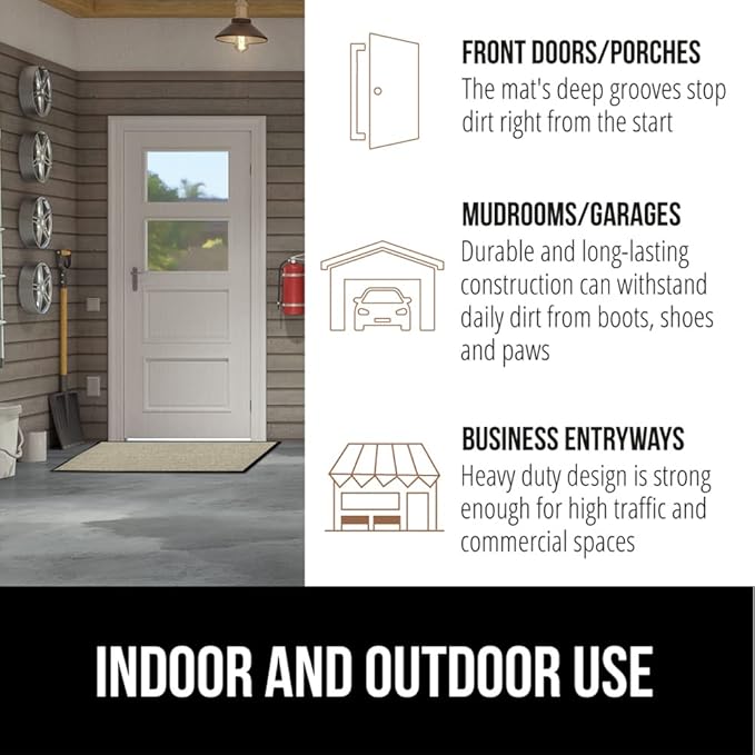 GORILLA GRIP Waterproof Traffic Guard Door Mat, 2 Pack Heavy Duty Entryway Mats - Image 7