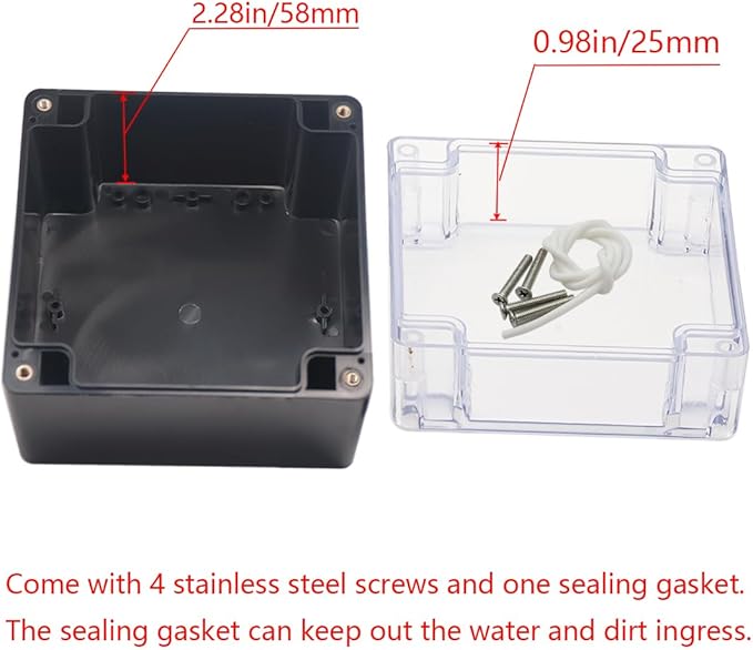 Project Box IP65 Waterproof Junction Box ABS Plastic Black Electrical Boxes DIY - Image 4