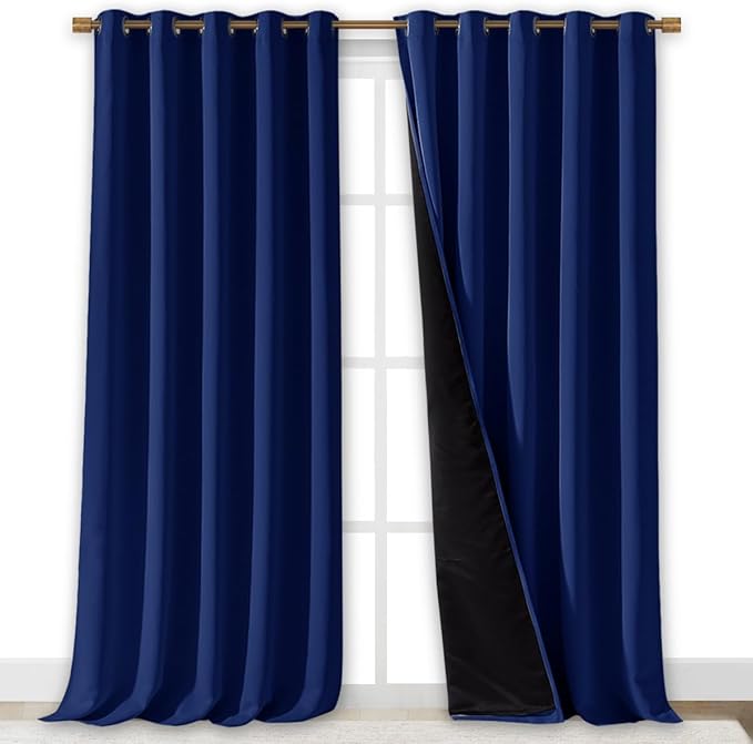 NICETOWN Full Shading Curtains for Windows, Royal Blue, 70 inches W x 95 inches - Image 2