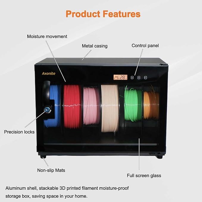 3D Printer Filament Storage Box, 6 Spool Capacity, Air Tight Dry Box - Image 4