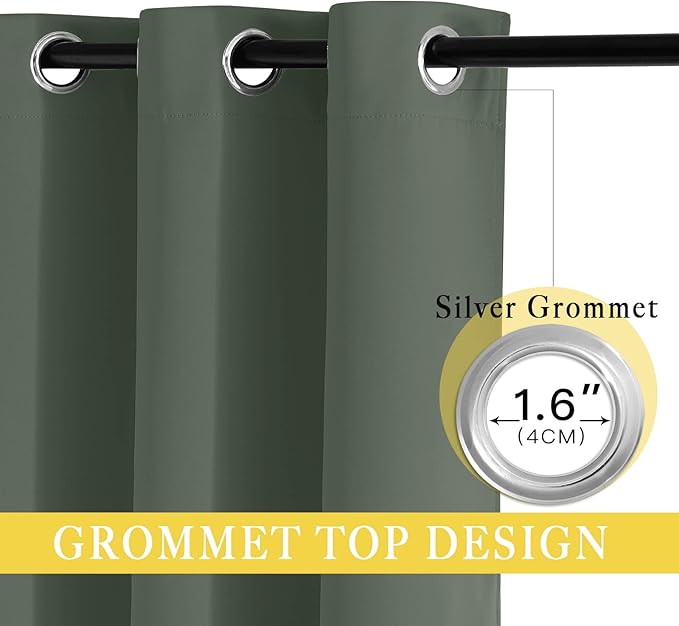 NICETOWN Blackout Sliding Glass Door Curtains, Room Darkening Thermal Insulated - Image 6