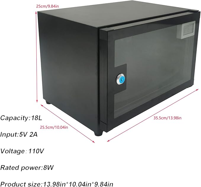 INTBUYING Camera Storage Dry Cabinet 18L Electronic Dehumidifier Cabinet - Image 9