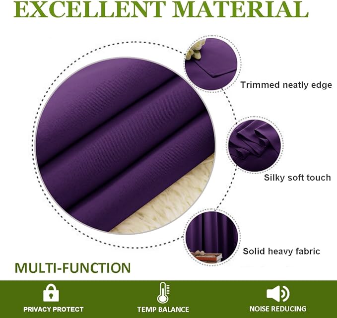 NICETOWN Blackout Room Darkening Window Curtain Triple Weave Home Decoration - Image 4