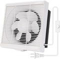 6 Inch Exhaust Fan with Mesh, Through-Wall Window Ventilation Fan, 110V Shutter by MEKOTRIN