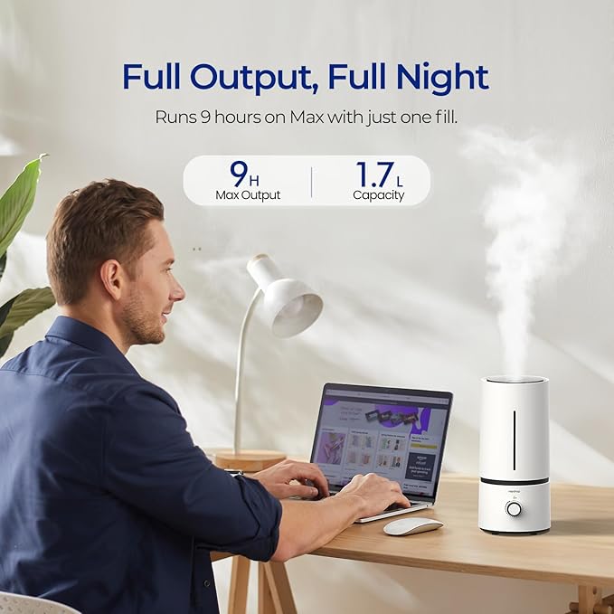 raydrop Cool Mist Humidifiers for Home Babies, 1.70 L Quiet and Small - Image 3