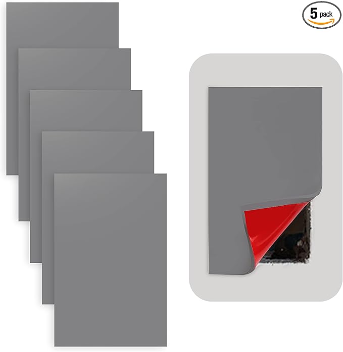 Rubber Bond Self-Adhesive Rubber Wall Outlet Cover Plate 5 Pack by RubberBond