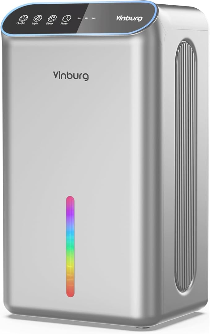 Dehumidifier for Basement Quiet Dehumidifiers for Home, Auto Shut-Off, Sleep by Unknown