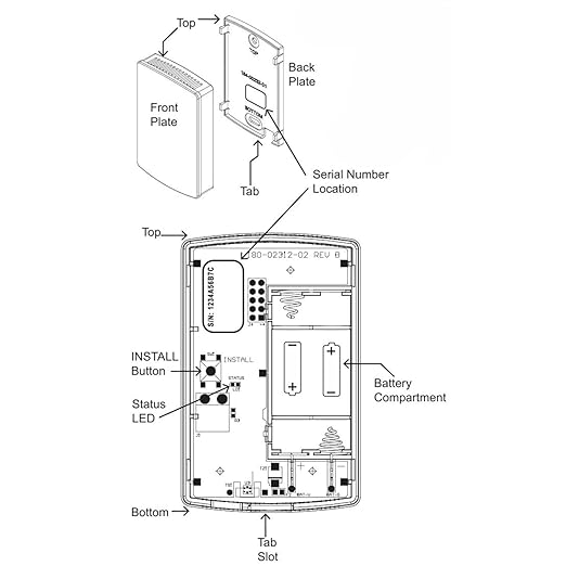 Trane Part# ZSENS930AW00MA Wireless Remote Indoor Z-Wave Temperature/Humidity - Image 7