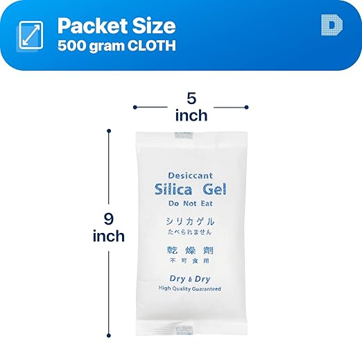 Dry & Dry 500 Gram Silica Gel Packets Desiccants, Silica Packets - Image 6