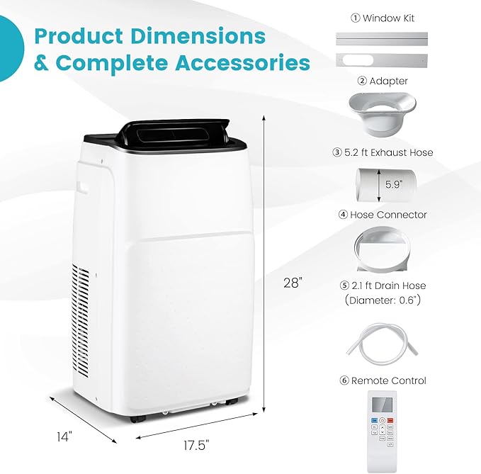 PETSITE Smart Portable Air Conditioner & Heater 13000 BTU, 4-in-1 Stand up AC - Image 5