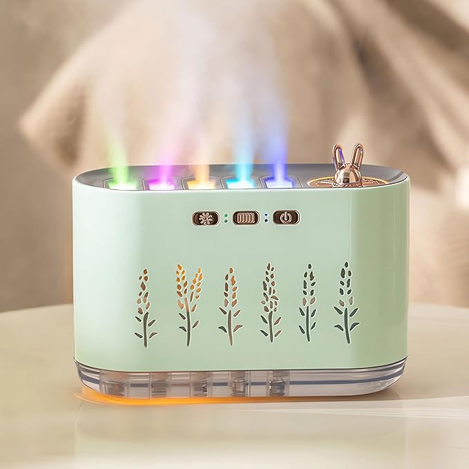 5 Nozzle Cool Mist Humidifier, Music-Sensing Humidifier Diffuser by WREWING