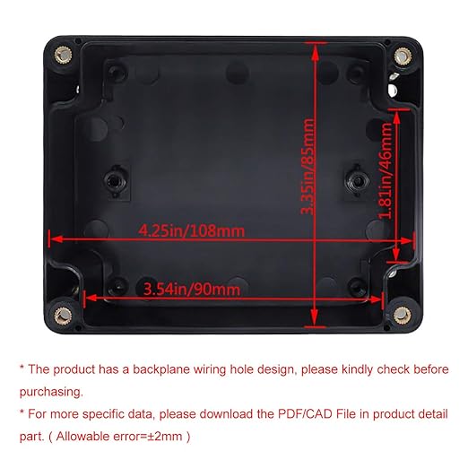 LeMotech ABS Plastic Electrical Project Case Power Junction Box, Project Box - Image 5