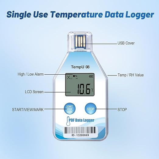 Tzone Temperature Data Logger USB Single Use Temp Recorder 1 Pack, Digital - Image 7