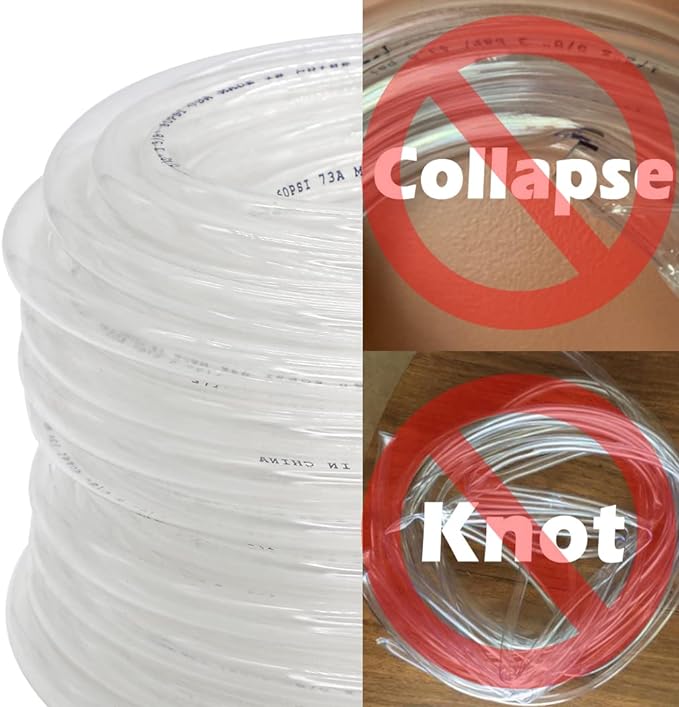 DAVCO 5/16" ID x 25ft Clear Vinyl Tubing, Low Pressure Flexible PVC Tubing - Image 6