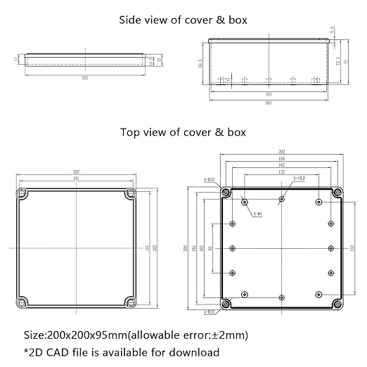 Junction Box，7.9"x 7.9"x 3.7" Outdoor Electrical Box - Image 8