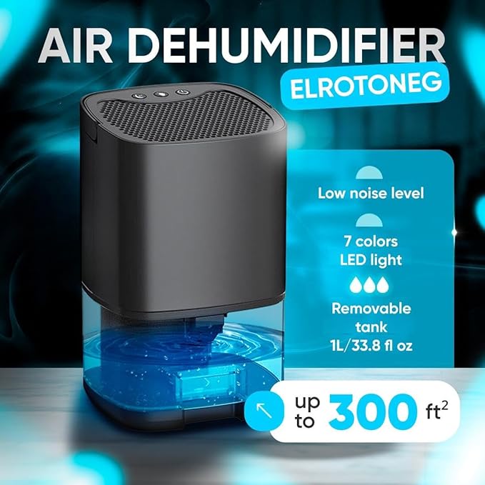 Dehumidifier ELROTONEG, 35 OZ Water Tank, Small Dehumidifier - Image 2