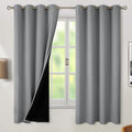 BGment Thermal Insulated 100% Blackout Curtains 63 Inch Length 2 Panels by BGment