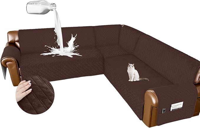 Arfntevss Waterproof Sectional Couch Covers L Shape Washable Velvet Sofa Cover by Arfntevss